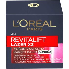 Loreal Paris 50 ml Revitalift Lazer X3 Yoğun Yaşlanma Karşıtı Gündüz Bakım Kremi