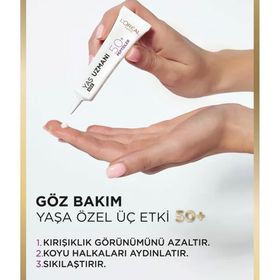 Loreal Paris 50+15 ml Yaş Uzmanı Kırışıklık Karşıtı Yenileyici Göz Kremi