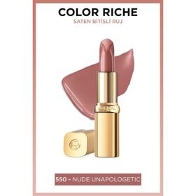 Loreal Paris Color Riche 550 Nude Unapologetic Saten Bitişli Ruj