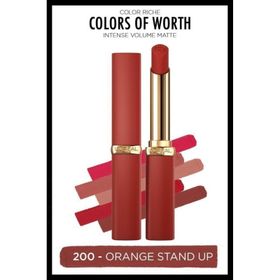 Loreal Paris Color Riche Colors Of Worth Intense Volume Matte 200 Orange Stand Up Ruj