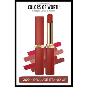 Loreal Paris Color Riche Colors Of Worth Intense Volume Matte 200 Orange Stand Up Ruj
