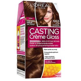 Loreal Paris Crème Gloss Amonyaksız & Besleyici Saç Boyası - 603 - Altın Karamel