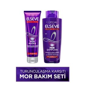 Loreal Paris Elseve 200 ml Turunculaşma Karşıtı Mor Şampuan + 150 ml Mor Maske