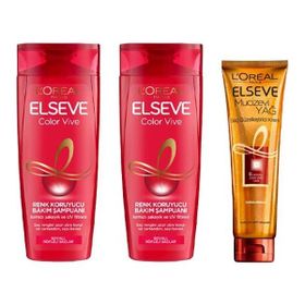 Loreal Paris Elseve Color Vive 2x360 ml Şampuan + 150 ml Saç Kremi