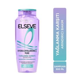 Loreal Paris Elseve Hydra Hyaluronic Pure Salisilik Asit İçeren Yağlanma Karşıtı Arındırıcı 5x300 ml Şampuan