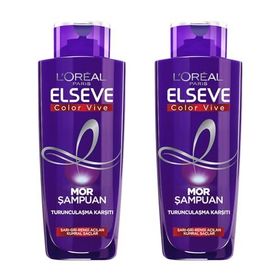 Loreal Paris Elseve Turunculaşma Karşıtı Mor Şampuan 2'li 200 ml Saç Bakım Seti