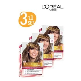 Loreal Paris Excellence Creme 7.1 Küllü Kumral 3 Adet Saç Boyası