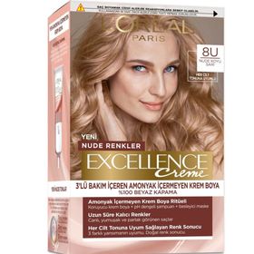 Loreal Paris Excellence Creme Nude 8U Nude Koyu Sarı Saç Boyası