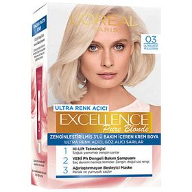 Loreal Paris Excellence Pure Blonde 03 Ultra Açık Küllü Sarı Ultra Renk Açıcı