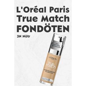L'Oreal Paris Fondöten - True Match Foundation 3N Creamy Beige