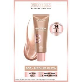 Loreal Paris Glotion All-In-One Doğal Işıltı 903 Medium Glow 40 ml Highlighter Likit Aydınlatıcı