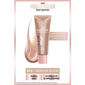 Loreal Paris Glotion All-In-One Doğal Işıltı 903 Medium Glow 40 ml Highlighter Likit Aydınlatıcı