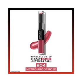 Loreal Paris Infaillible 24 HR 804 Metro Proof Rose Lipstick