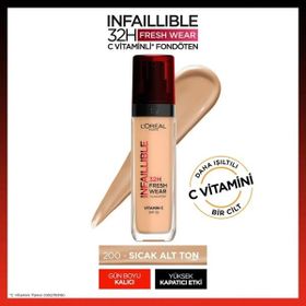L'Oreal Paris Infaillible 32H Fresh Wear C Vitaminli 200 Natural Linen Fondöten