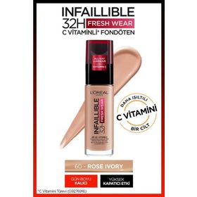 Loreal Paris Infaillible Fresh Wear 60 Rose Ivory 30 ml Fondöten