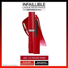 Loreal Paris Infaillible Matte Resistance 215 Drunk In Rose Likit Parlak Ruj
