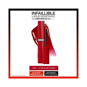 Loreal Paris Infaillible Matte Resistance 420 Le Rouge Paris Likit Ruj