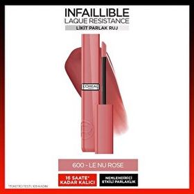 Loreal Paris Infaillible Matte Resistance 600 Le Nu Rose Likit Parlak Ruj