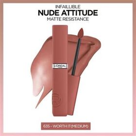 Loreal Paris Infaillible Matte Resistance 635 Worth It Medium Likit Parlak Ruj