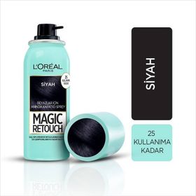Loreal Paris Magic Retouch 1 Beyaz Kapatıcı Siyah Saç Spreyi