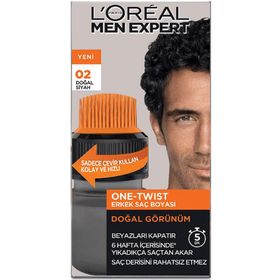 Loreal Paris Men Expert One-Twist Siyah 02 Erkek Saç Boyası