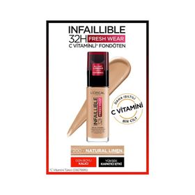 Loreal Paris No: 200 Golden Sand Infaillible 24H Matte Cover Yüksek Kapatıcı Fondöten