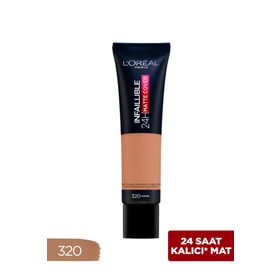Loreal Paris No: 320 Toffee Infaillible 24H Matte Cover Yüksek Kapatıcı Fondöten