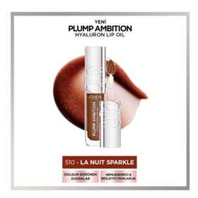Loreal Paris Plump Ambition Hyaluron 510 La Nuit Sparkle Lip Oil