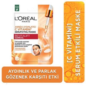 Loreal Paris Revitalift Clinical Anında Aydınlatıcı C Vitamini 26 gr Serum Etkili Maske