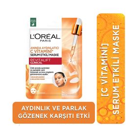 Loreal Paris Revitalift Clinical Anında Aydınlatıcı C Vitamini 26 gr Serum Etkili Maske