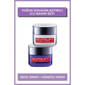 Loreal Paris Revitalift Filler 50 ml Gece Kremi + Revitalift Filler 50 ml Gündüz Kremi