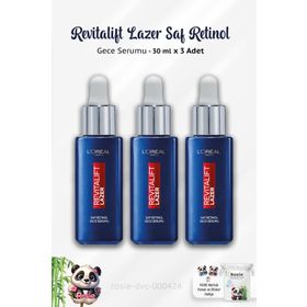 Loreal Paris Revitalift Lazer 3x30 ml Saf Retinollü Gece Serumu