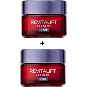 Loreal Paris Revitalift Lazer X3 2x50 ml Gece Kremi