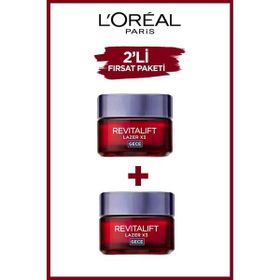 Loreal Paris Revitalift Lazer X3 2x50 ml Gece Kremi