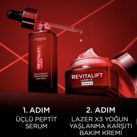 Loreal Paris Revitalift Lazer Yaşlanma Belirtileri Karşıtı 30 ml Üçlü Peptit Bakım Serumu