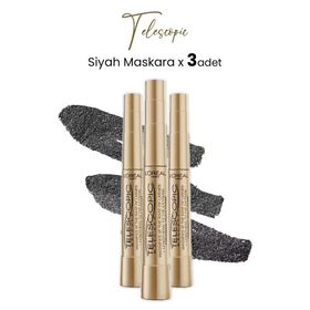 Loreal Paris Telescopic Gold Siyah 3 Adet Maskara
