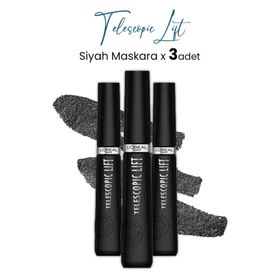 Loreal Paris Telescopic Lift Siyah 3 Adet Maskara