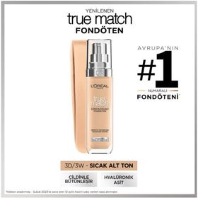 Loreal Paris True Match 3d3w Bej Dore Fondöten