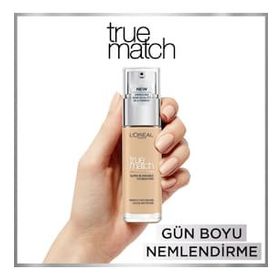 Loreal Paris True Match Foundation 1R1C Rose Ivory 30 ml Tüm Ciltler İçin Nemlendirme Etkili Fondöten