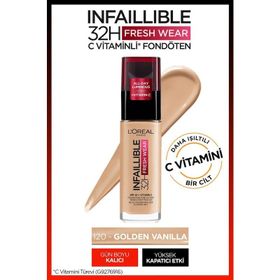 L'oreal Paris Uzun Süre Kalıcı Fondöten - Infaillible 24h Fresh Wear 120 Vanilya 30 Ml