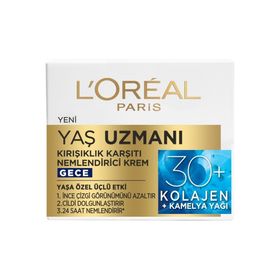 Loreal Paris Yaş Uzmanı 30+ 50 ml Kırışıklık Karşıtı Nemlendirici Gece Kremi