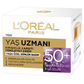 Loreal Paris Yaş Uzmanı 50+ Kırışıklık Karşıtı 50 ml Yenileyici Krem