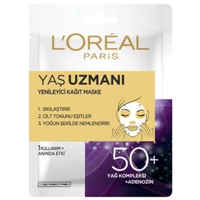 Loreal Paris Yaş Uzmanı 50+ Yenileyici Kağıt Maske