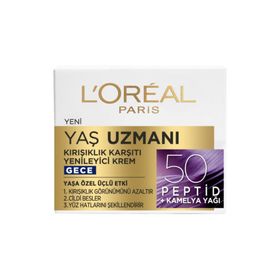 Loreal Paris Yaş Uzmanı 50+50 ml Anti-Aging Gece Kremi