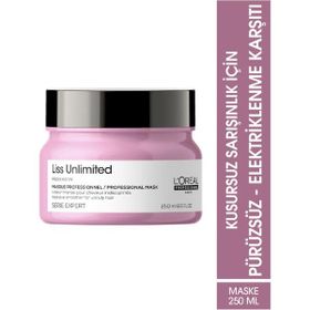 L'Oreal Professionnel 250 ml Serie Expert Liss Unlimited Elektriklenme Karşıtı ve Yoğun Yumuşaklık Veren Maske
