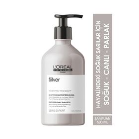 L'Oreal Professionnel 500 ml Expert Silver Açık Sarı Gri ve Beyaz Saçlar İçin Renk Dengeleyici Mor Şampuan