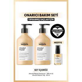 L‘Oreal Professionnel Serie Expert Absolut Repair Yıpranmış Saçlar İçin 2x500 ml Onarıcı Şampuan