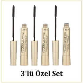 Loreal Telescopic Gold Uzun Görünüm Veren Siyah 3'lü Maskara Seti