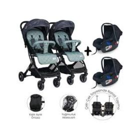 Lorelli New Fiorano Kabin Trooper Yeşil İkiz Bebek Arabası