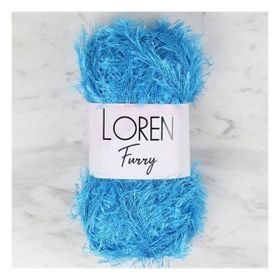 Loren 34042 RF003 Furry Mavi El Örgü İpi